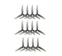 6 Pares de hélices Tri-Blade Nazgul F5/5140 de 5 Pulgadas for Motores 2207, Accesorios Esenciales for Drones de Carreras con visión en Primera Persona(6pairs F5 Gray)