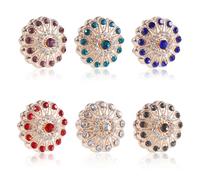 6 Pares de Imanes para Hiyab, Imanes Fuertes para Hiyab 6 Colores de Imanes para Bufandas con Diamantes de Imitación para Mujeres Bufandas Niqab Musulmanas Hiyab Islámico (Estilo 1)