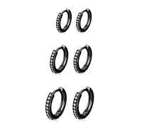 6 Pares de Pendientes de aro de 14K chapado en oro Huggie de plata esterlina Pequeño conjunto de aretes de circonio cúbico Diminuto Pendientes de cartílago para las Mujeres Hombres