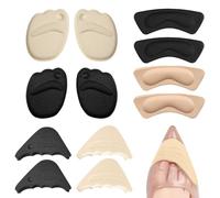 6 pares de plantillas, almohadillas de suela, plantilla autoadhesiva antideslizante, almohadilla para el talón para tacones altos, reducción de presión, plantilla a prueba de golpes, acolchado en el