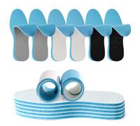 6 pares de plantillas finas para zapatos, transpirables, almohadillas de esponja para zapatos, tres capas de látex, suaves, para hombres y mujeres, plantillas de repuesto deportivas de 3 mm