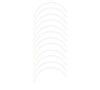 6 Pares De Sujetador Plástico Blanco Debajo De Alambres Con Aro De Reemplazo - Blanco, 22.5CM