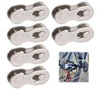 6 Pares Eslabones Rapidos 12v Cadena de Eslabones para Bicicleta, Eslabón de Cadena de Bicicleta de Acero，Conectores de Cadena de Bicicleta de 12 Velocidades，Universales Bicicleta Montaña