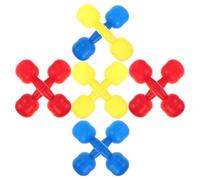 6 Pares Mancuernas de Juguete para Pequeños, Plástico Colorido | Educación Física y Actividades en Grupo, Fácil de Agarrar, Fomenta Fuerza Muscular y Trabajo en Equipo