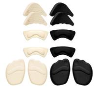 6 Pares Plantillas Rellenos de Zapatos Unisex, Almohadilla de Talón, Calce Inserciones de Zapatos Ajustables Agarre de Talón Almohadillas Adhesivas Reutilizables de Pies