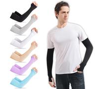 6 Pares Protección de Brazo de Manga, Mangas Para Brazos Mangas de Enfriamiento Mangas Unisex Brazos Mangas Antideslizante Deportes Mangas de Protección Para Brazos Transpirable Mangas de Codo