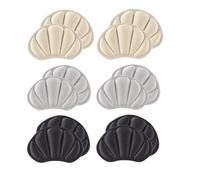 6 Pares Protector Talón Terapéutico Transpirable con Adhesivo Ultrafuerte | Almohadillas Reductor Talla Zapatos | Incluye Taloneras Antiescaras para Deportivas/Tacones (Negro/Gris/Beige)