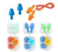 6 Pares Tapones para Oídos de Silicona, Reutilizables Tapones de Reducir Ruidos - Impermeables Tapones de Oídos de Natación - Tapones de Oídos de Dormir para Trabajar/Estudiar/Lugares Ruidosos