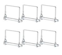 6 pasadores de seguridad, 8 x 60 mm, pasador de acoplamiento, pasador de seguridad, pasador de tubo plegable con cierre de bloqueo, para remolque de granja, granja, jardín, 6 unidades