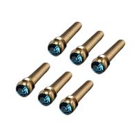 6 pasadores para puente de guitarra, estructura metálica, adecuados para un sonido estable en guitarras acústicas estándar, lápices de cuerdas para músicos