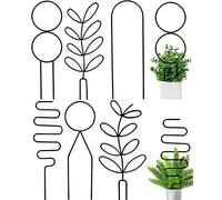 6 PC Pequeño enrejado de metal, Mini enrejado para plantas en maceta de interior, Graden enrejado de la planta para plantas trepadoras, enrejado de la planta de la casa estaca de metal de soporte
