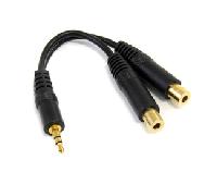 Startech Cable Divisor 3.5mm M A 2x H One Size Black