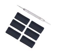 6 PCS 22mm Silicona de Repuesto Correa de Reloj Correas con Herramienta de reparación ()