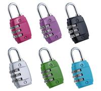 6 PCS 3Digitos Candado Combinacion Taquilla,Candado numerico, Candados para Mochilas y Maletas,Candado para El Casillero del Gimnasio Escolar, Archivadores, Caja De Herramientas,Cerca, Cerrojo