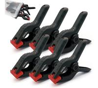 6 Pcs Abrazaderas De Resorte Nylon, 4.5 Pulgadas Pinzas De Clips, Abrazaderas De SujecióN Con Resorte MandíBulas Giratorias,Con Amplia Apertura De Mordaza, Para Fondo De FotografíA, CarpinteríA