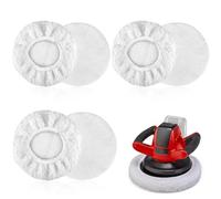 6 Pcs Almohadillas de Pulido de Lana de Cordero para Einhell CE-CB 18/254 Li Almohadillas de Pulido de Lana de Cordero Almohadillas de Pulido para Lijadora Excéntrica