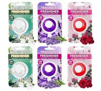 6 Pcs Ambientador Adhesivo,20g Ambientador Cubo Basura,Ambientadors Para El Hogar Emite Una Fragancia,Neutraliza Olores,Fragancia Fresca,Apto Para La Mayoría De Los Espacios(Jazmín Rosa Lavanda)