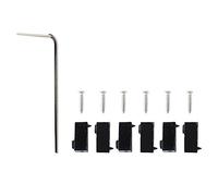 6 Pcs Black Zinc Alloy Headless Guitar String Locking Nuts, Easy Installation with Wrench and Mounting Screws, Ideal Replacement for Damaged Parts, Suitable