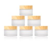 6 pcs botes cristal pequeños, 30 ml botes viaje, envases para cosmetica, frascos pequeños de vidrio con tapa, para cremas, cosméticos, cremas y lociones