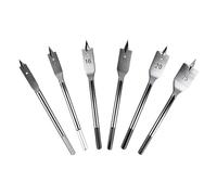 6 PCS Brocas Madera Juego de Brocas de Pala Brocas Planas con Vástago Hexagonal de 1/4" Ø 10 12 16 18 20 25mm Acero al Carbono Durable para Maderas Duras y Blandas