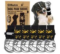 6 PCS Calcetines antideslizantes para perros,Protector de patas para perros con doble agarre lateral,Control de tracción en suelos de madera para cachorros, perros pequeños, medianos y grandes (M)