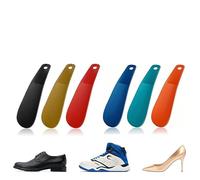 6 Pcs Calzador Plástico 16cm con Agujero, Anti-Arrugas Universal para Todo Zapato y Persona