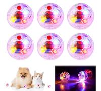 6 Pcs Cat Ball, Cat Hunting Ball, Glow-in-The-Dark Cat Balls, Ghosts, Movement, Paranormal Equipment, Pet Toys para Mascotas para Gatos de Interior, Juguetes de Entretenimiento
