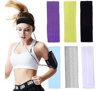 6 PCS Cinta Pelo Mujer, Witbicg Cinta Para El Pelo Headbands Cinta Pelo Deporte Mujer Deportiva, Para Correr, Andar En Bicicleta, Yoga, Baloncesto, Absorción Elástica ((6 Colores))