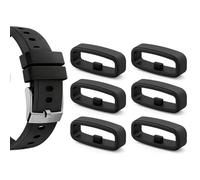 6 PCS de reloj anillo pulsera para reloj inteligente con correa de reloj de silicona, hebilla de reloj de goma, Compatible con Garmin Hebilla de repuesto de 22 mm