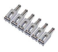6 PCS Guitarra cóncava Puente Sillín de cuerdas para puente eléctrico de guitarra o puente tremolo cromo negro para elegir Puente guitarra(Chrome x6pcs)