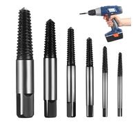 6 Pcs Juego de Extractor de Tornillos Dañado, Extractor de Tornillos Rotos, Extractor Tornillos Rotos, Juego de Extractores de Tornillos Dañados para Tornillos Pernos Rotos y Pelados
