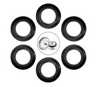 6 PCS Junta de Goma para Cestas de Colador,Goma Fregadero de Cocina,Junta de Goma Tapon Fregadero Cocina, Fregadero Junta de Repuesto Accesorios,Exterior 54 mm, Interior 32 mm(Negro)