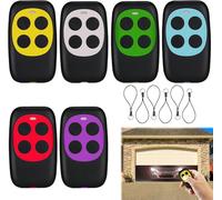 6 Pcs Mando Puerta Garaje Universal Duplicador Mando Garaje Clonador Permite Controlar El Acceso y Es Compatible con Interruptores de Luz y de Persianas con 6 Cuerdas para Colgar