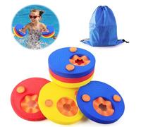 6 Pcs Manguitos Piscina y Bolsa de Almacenamiento- Discos Natación, Manguitos Niño-Discos Flotadores Niños Manguitos Evolutivos Flotador Bebe Natación de Infantil de Piscina para Entrenamiento
