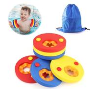 6 Pcs Manguitos Piscina y Bolsa de Almacenamiento- Discos Natación, Manguitos Niño-Discos Flotadores Niños Manguitos Evolutivos Flotador Bebe Natación de Infantil de Piscina para Entrenamiento