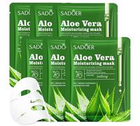 6 Pcs Mascarilla Facial ÁLOE Daily Care Mascarillas Faciales Aloe Mascarilla Reparadora para Después del sol Hidratantes Y Calmantes para Todo Tipo de Piel