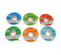 6 Pcs Mechas Desoldadoras, Malla para Desoldar Estaño Desoldering Wick 1,0/1,5/2,0/2,5/3,0/3,5 mm x 1,5 m Desoldador Removedor de Soldadura