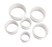6 PCS Molde de cocina de corte de pastel redondo para hornear, cortadores de galletas, cortador de galletas, émbolo, fondant, moldes para decoración de pasteles