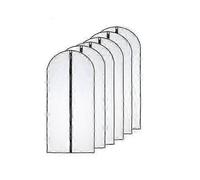 6 Pcs Moth Proof Garment Bags, 60 X 140cm Black Side Breathable Clear Garment Full Zipper Bags for Winter Longer Clothes