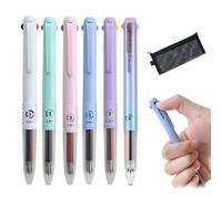6 PCS Multicolor Pen, 3-in-1 18 Colors, 0.5mm Fine Point 4-in-1 Multicolor Gel Ink Pen in One, Retractable Quick Drying Nurse Pens Set (6pcs-B)