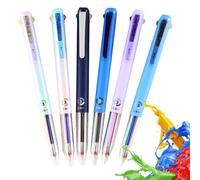 6 PCS Multicolor Pen, 4-in-1 18 Colors, 0.5mm 3-in-1 Multicolor Gel Ink Pen, Consecutivte - Consecutive 18 Colors Quick Drying Gel Ink, For Office, School Supplies
