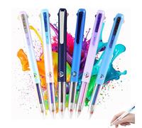 6 PCS Multicolor Pen, 4-in-1 18 Colors, 0.5mm 3-in-1 Multicolor Gel Ink Pen, Nurse Pens, Consecutivte - Consecutive 18 Colors Quick Drying Gel Ink Pens, for Offices Schools Supplies (1 Set)