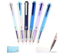 6 PCS Multicolor Pen, 4-in-1 18 Colors,0.5mm multicolor pen in one,3-in-1 Quick Drying Gel Ink Pens, Nurse Pens Smooth Writing for Office, School Supplies (1set)