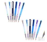6 PCS Multicolor Pen, 4-in-1 18 Colors, Romiantic/Consecutivte/Spicanalogy/Declrationun Multicolor Pen, Multicolors Pens 0.5mm Retractable Multi Color Ballpoints Pens (2 Set/12 Pcs)