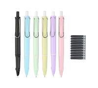 6 Pcs Nueva Pluma Estilográfica Retráctil, Tipo De Prensa De Tinta Recargable Pluma De Escritura, Escritura Fluida Pluma Estilográfica, 0,38 Mm Retráctil Pluma De Prensa (B)