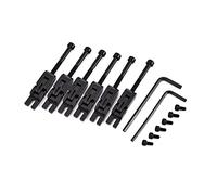 6 PCS/Pack Double Block Systyem Sadillas Sillines Ajuste for Floyd Rose Guitar Temolo Bridge con tornillos de bloqueo de cadena