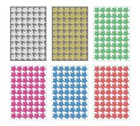 6 PCS pegatinas de estrellas, pegatinas de estrellas adhesivas, 1.5 cm pegatinas de estrellas Vistoso pequeñas para profesores estudiantes, álbumes de recortes, tarjetas de felicitación de bricolaje