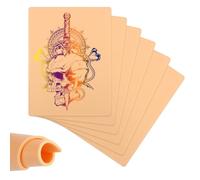 6 Pcs Piel Sintetica Tatuaje 3mm, Kit de Tatuaje 19*14cm, Tatuaje de Piel Sintética, Piel de Tatuaje de Doble, Piel de Práctica de Tatuaje Silicona, Tatuaje Suave Piel Tattoo para Practicar Tatuajes
