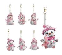 6 PCS Pintura Diamond Painting para Niños, DIY Pintura de Diamantes Llavero Artesanía Niñas, 5D Diamond Painting Llavero, Diamond Painting Kit Completo para Niñas de 6 7 8 9 10 11 12 Años