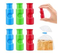 6 Pcs Pinzas Bolsas Alimentos, Cierres para Bolsos con Cierre a Presión, Pinzas para Bolsas de Alimentos de Plástico Reutilizables para sellar y mantener frescura de snacks, papas fritas y pan